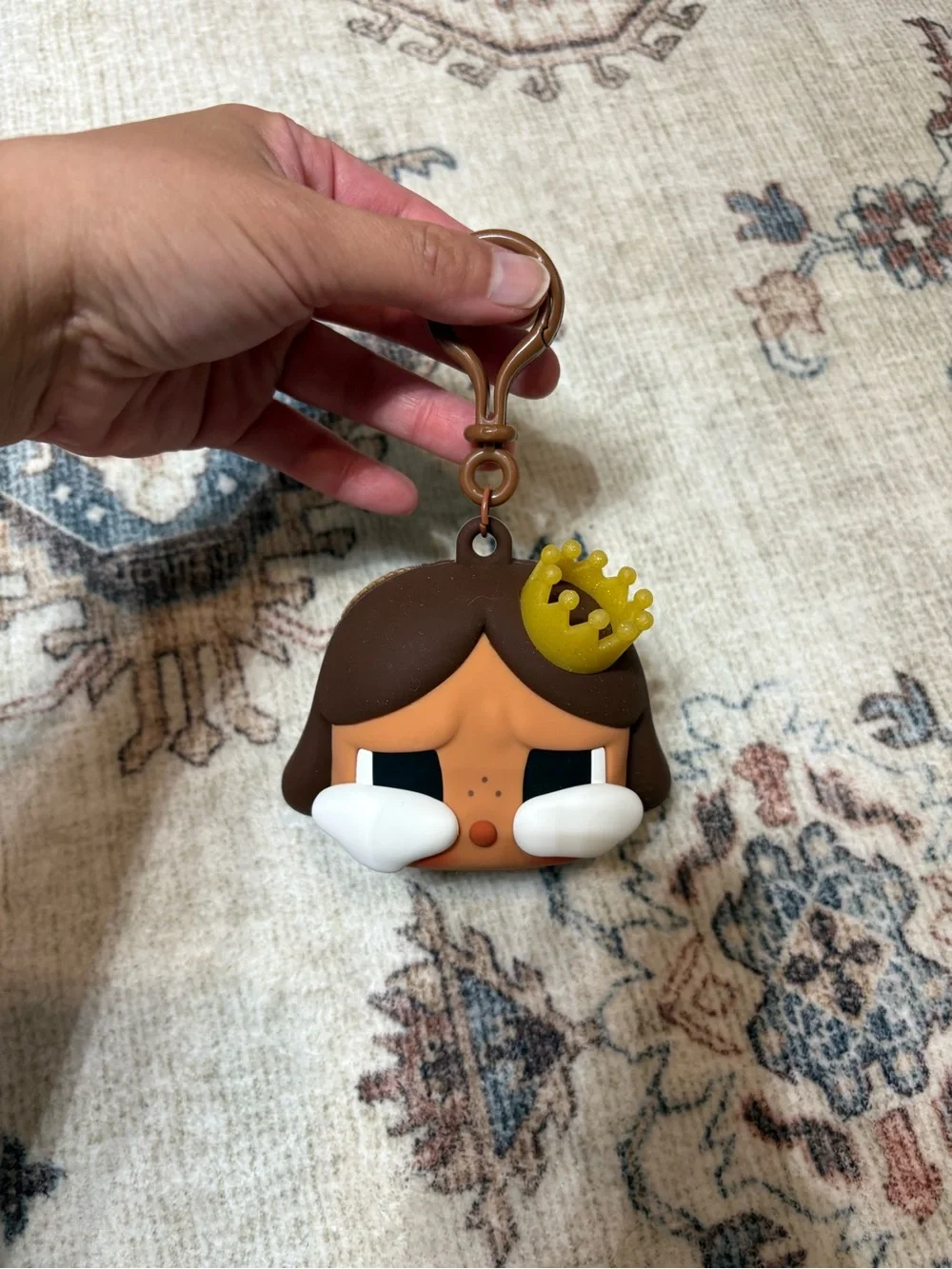 Popmart crybaby silicone earphone case keychain. New never used.